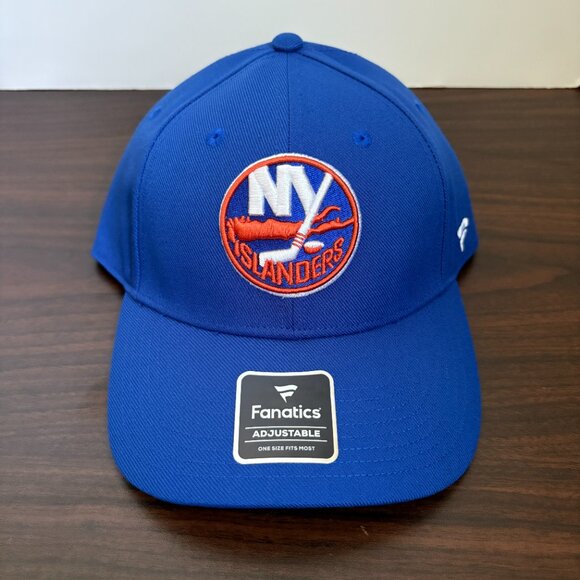 New York Islanders Fanatics Adjustable Hat Royal Blue Orange New - Picture 1 of 8